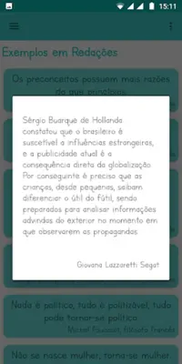 Citação Redação android App screenshot 1